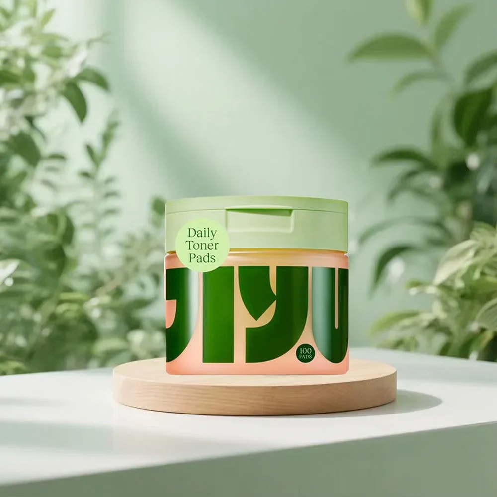 JIYU Facial Toning Pads with Peptides & Centella for Smooth & Hydrated Skin - 100 Pads Pack