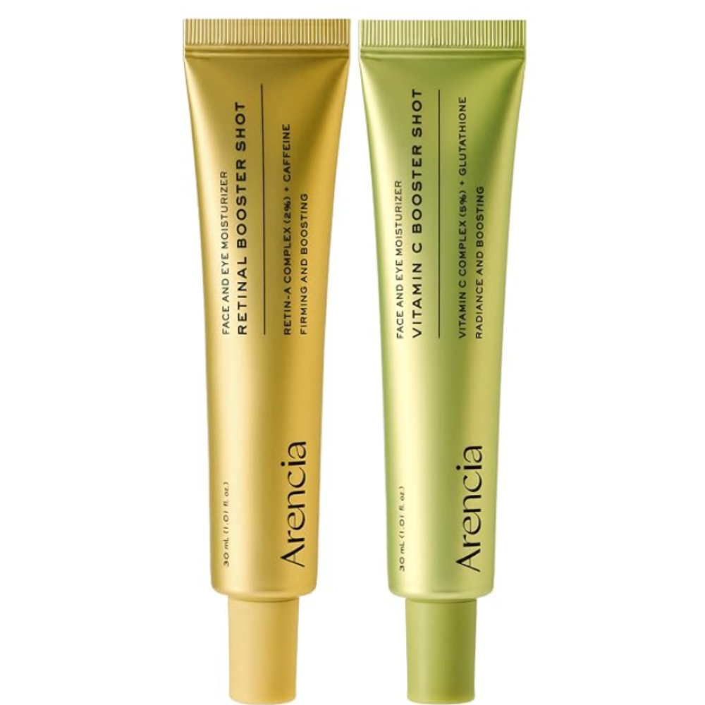 Arencia Vitamin C and Retinal Booster Shot Duo - for Dark-spot care and Tightening Fine Lines, Pore, Wrinkles - Gift Set