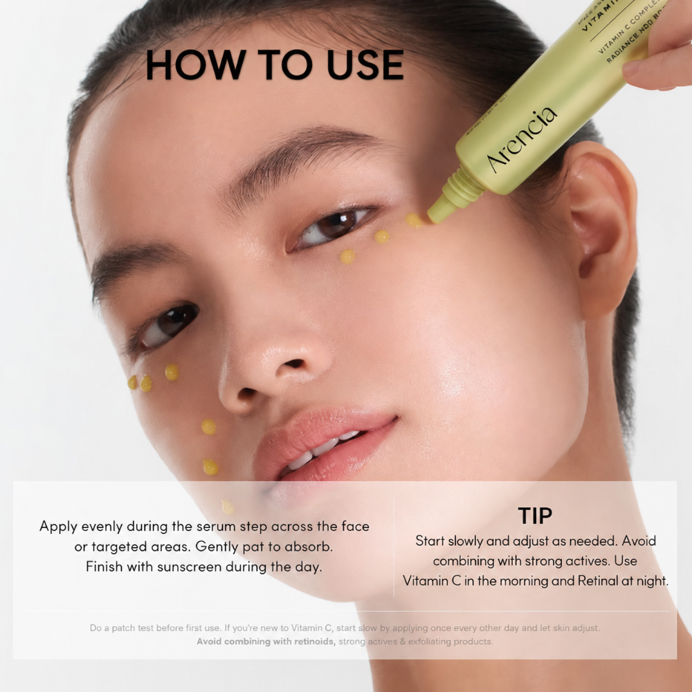 Arencia Vitamin C Booster Shot Serum with 5% Dual Vitamin C + Glutathione For Dark Spot Care