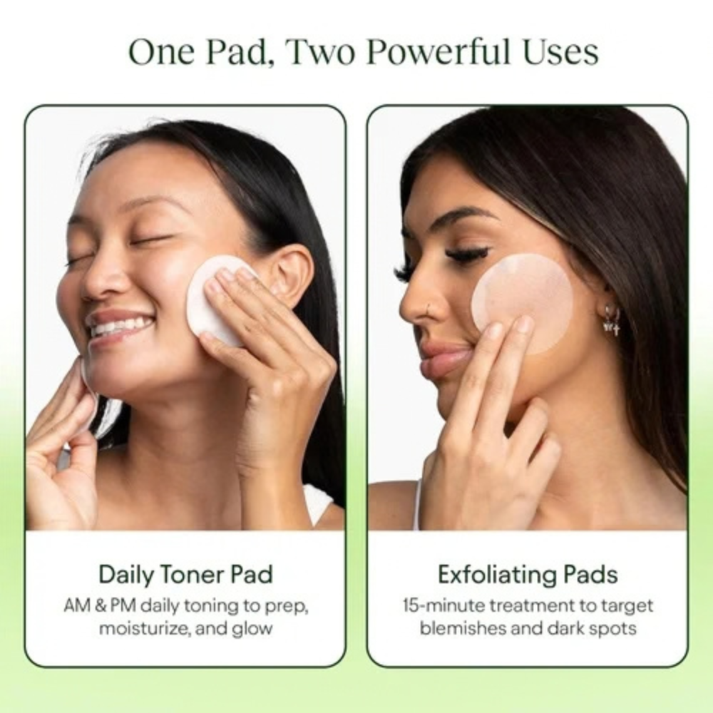 JIYU Facial Toning Pads with Peptides & Centella for Smooth & Hydrated Skin - 100 Pads Pack