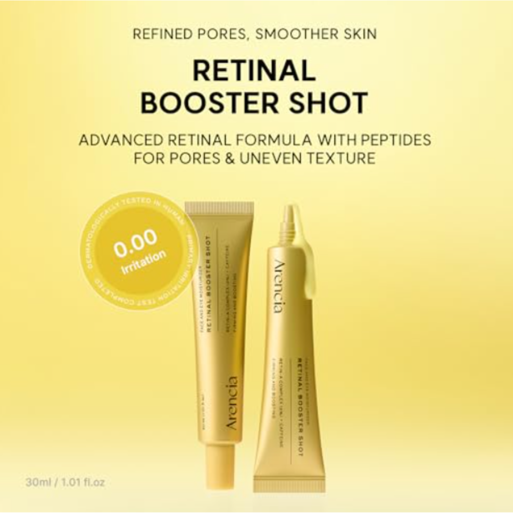 Arencia Vitamin C and Retinal Booster Shot Duo - for Dark-spot care and Tightening Fine Lines, Pore, Wrinkles - Gift Set